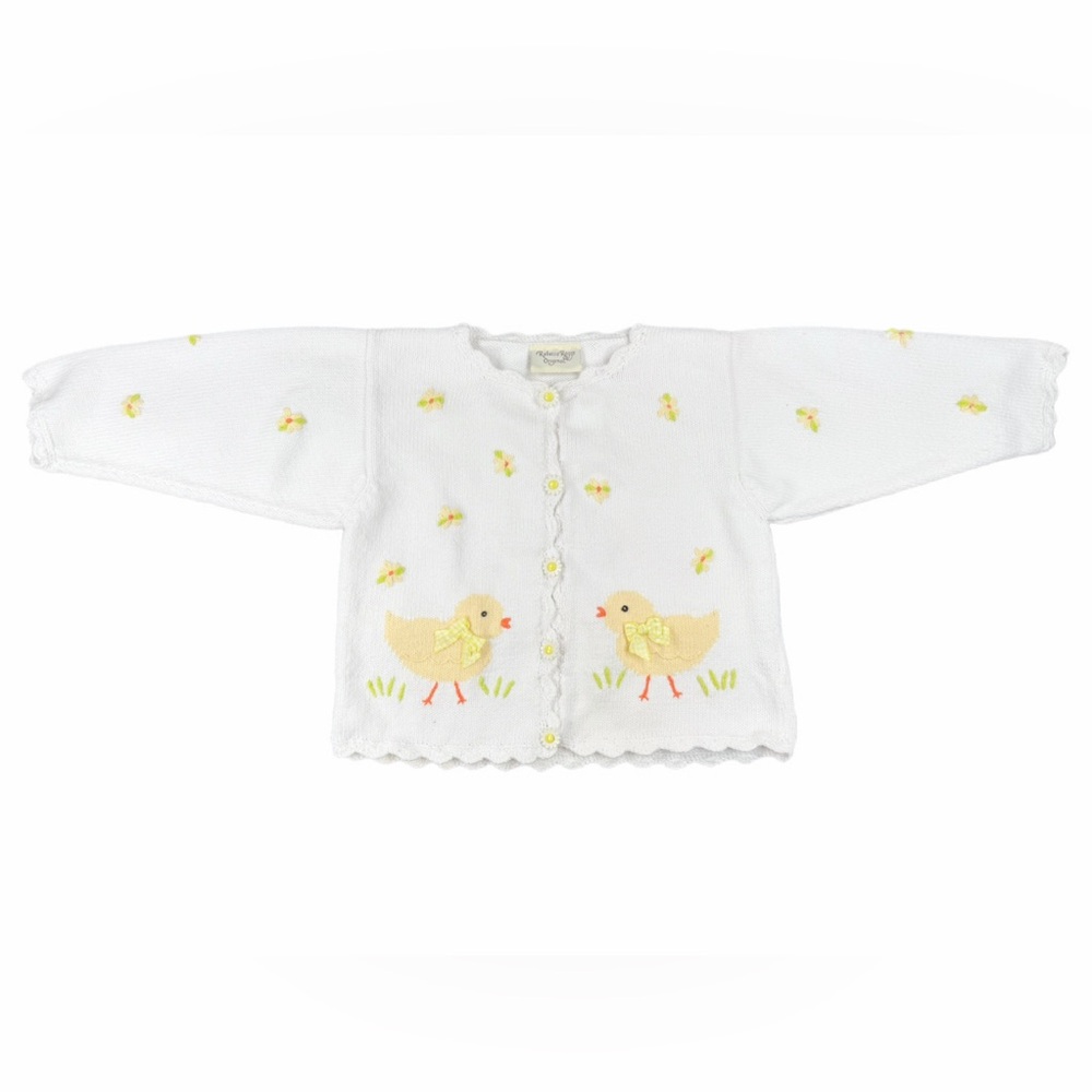 Vintage REBECCA RAGGS Girls Knit Cardigan Sweater - 2T